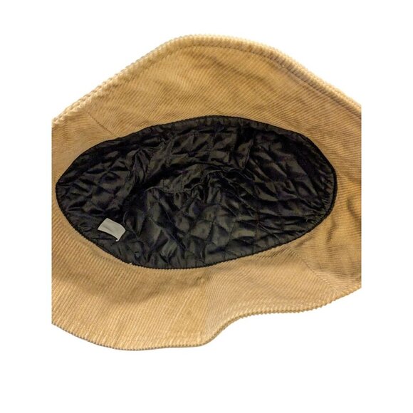 Corduroy Bucket Hat Sun Hat Unisex Beige Cotton Adult OS OSFM One Size - Picture 5 of 6